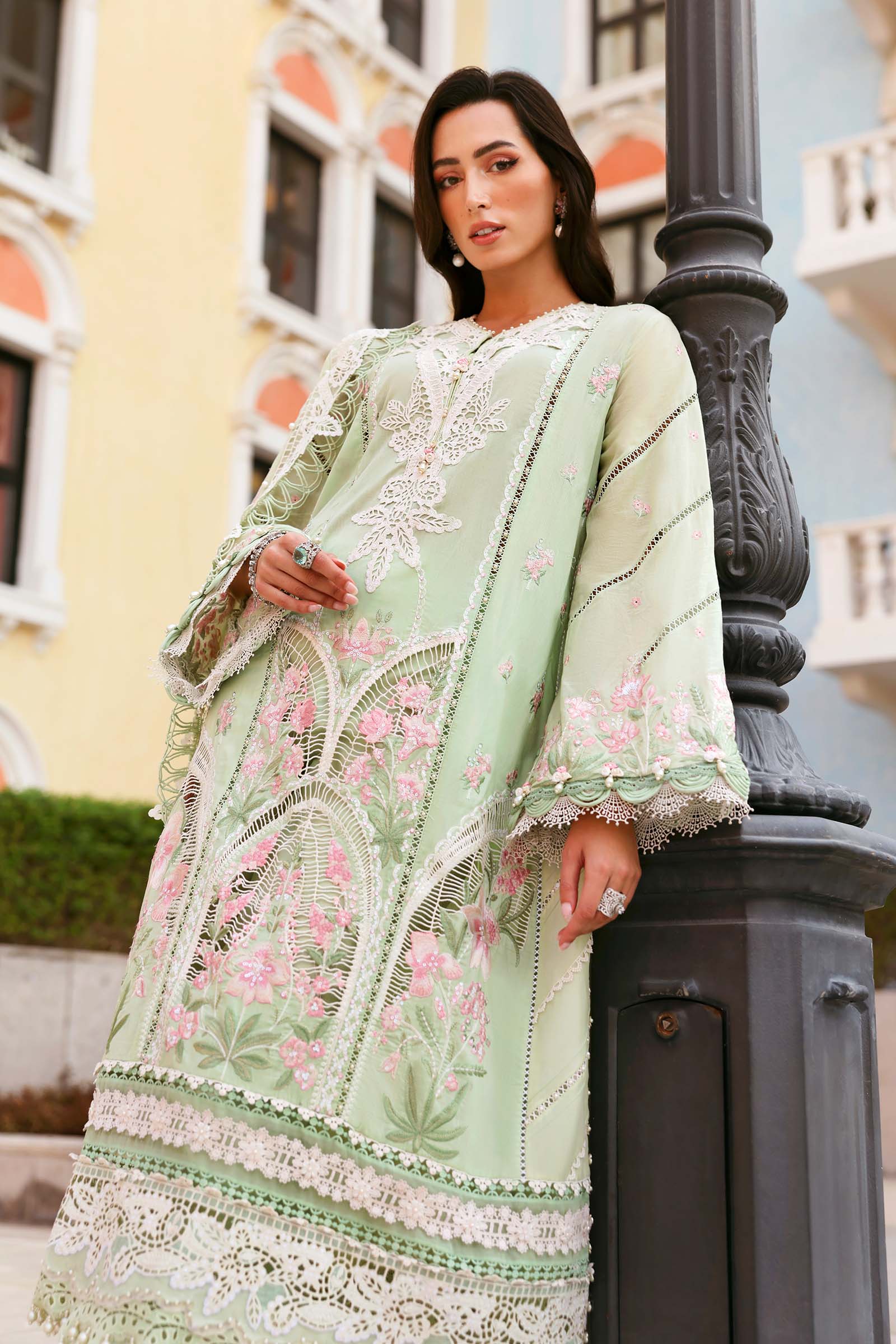 Maria B 3 Piece Unstitched Embroidered Lawn Suite