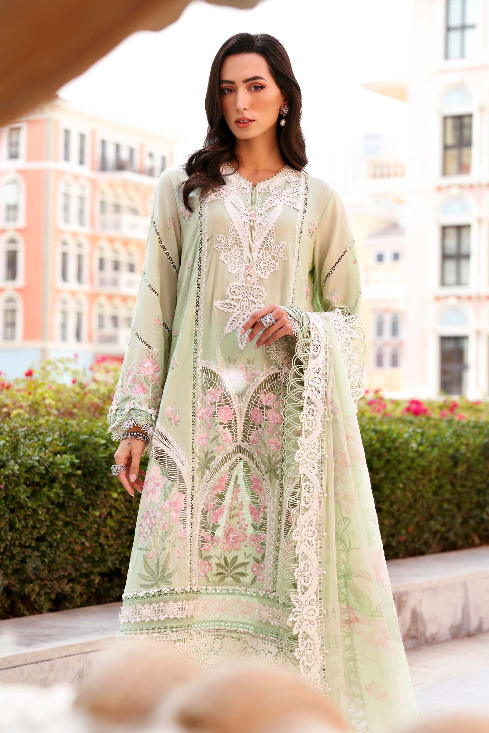 Maria B 3 Piece Unstitched Embroidered Lawn Suite