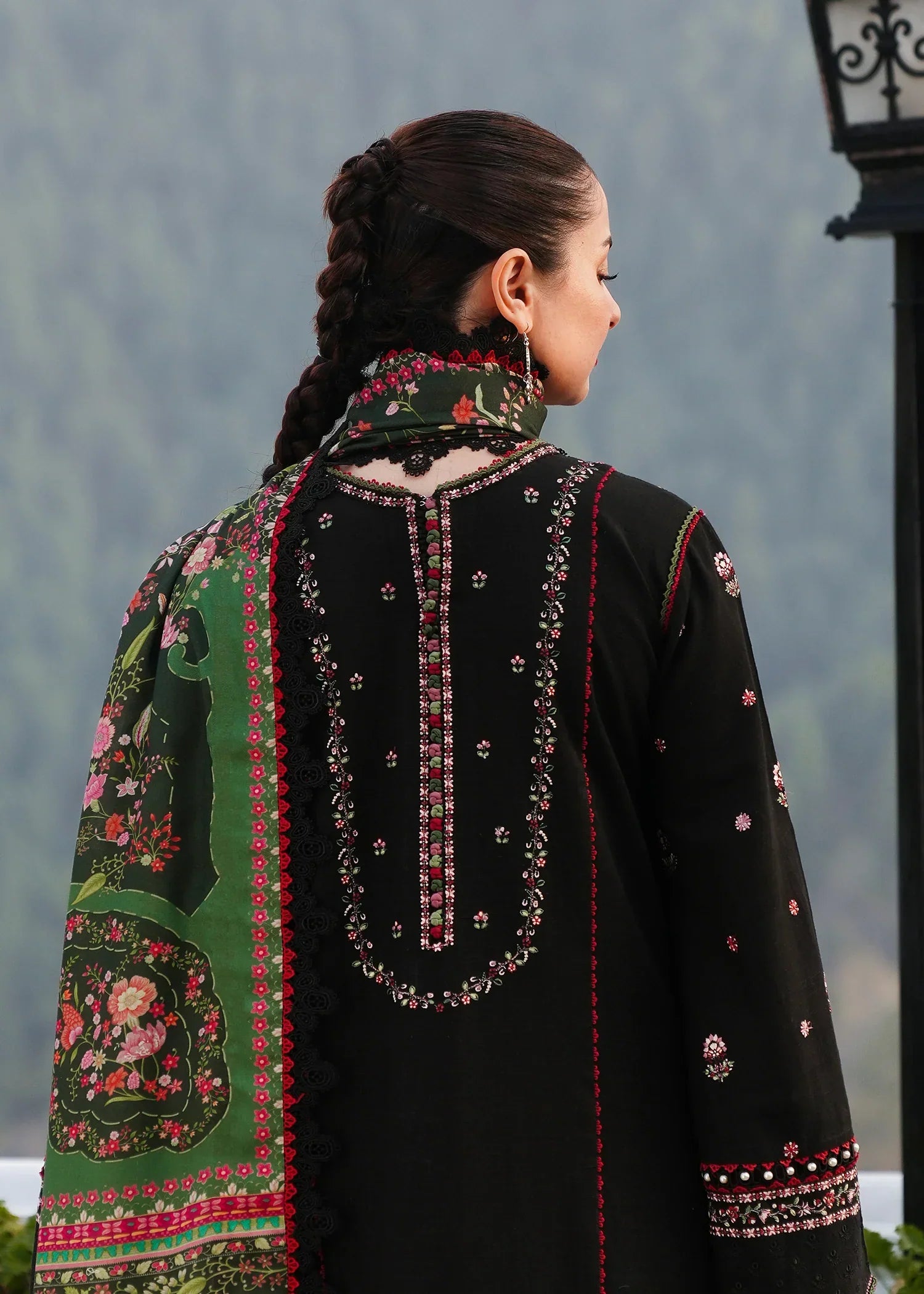 Lawn-3PC Embroidered with Digital Printed Jacquard Dupatta-5132