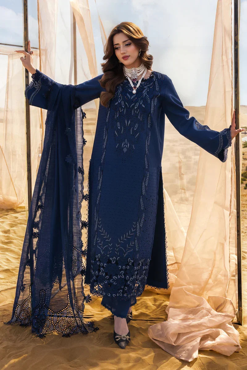 Rang Rasiya Premium Embroidered Lawn Unstitched 3Pc Suit D-15 NATALIA