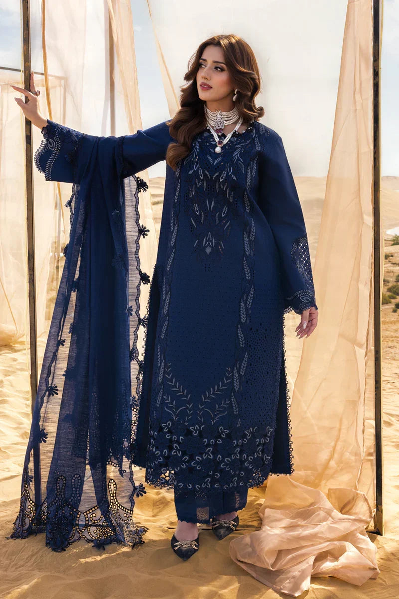 Rang Rasiya Premium Embroidered Lawn Unstitched 3Pc Suit D-15 NATALIA