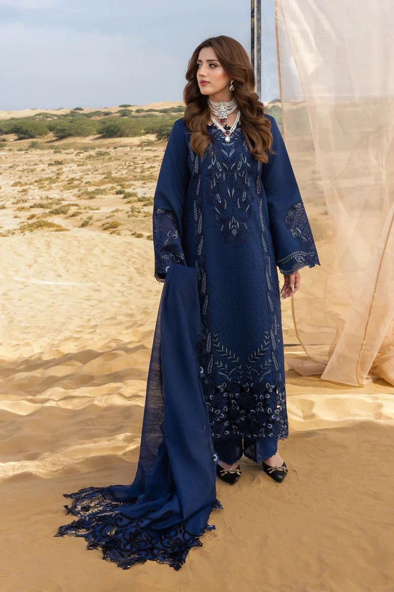 Rang Rasiya Premium Embroidered Lawn Unstitched 3Pc Suit D-15 NATALIA