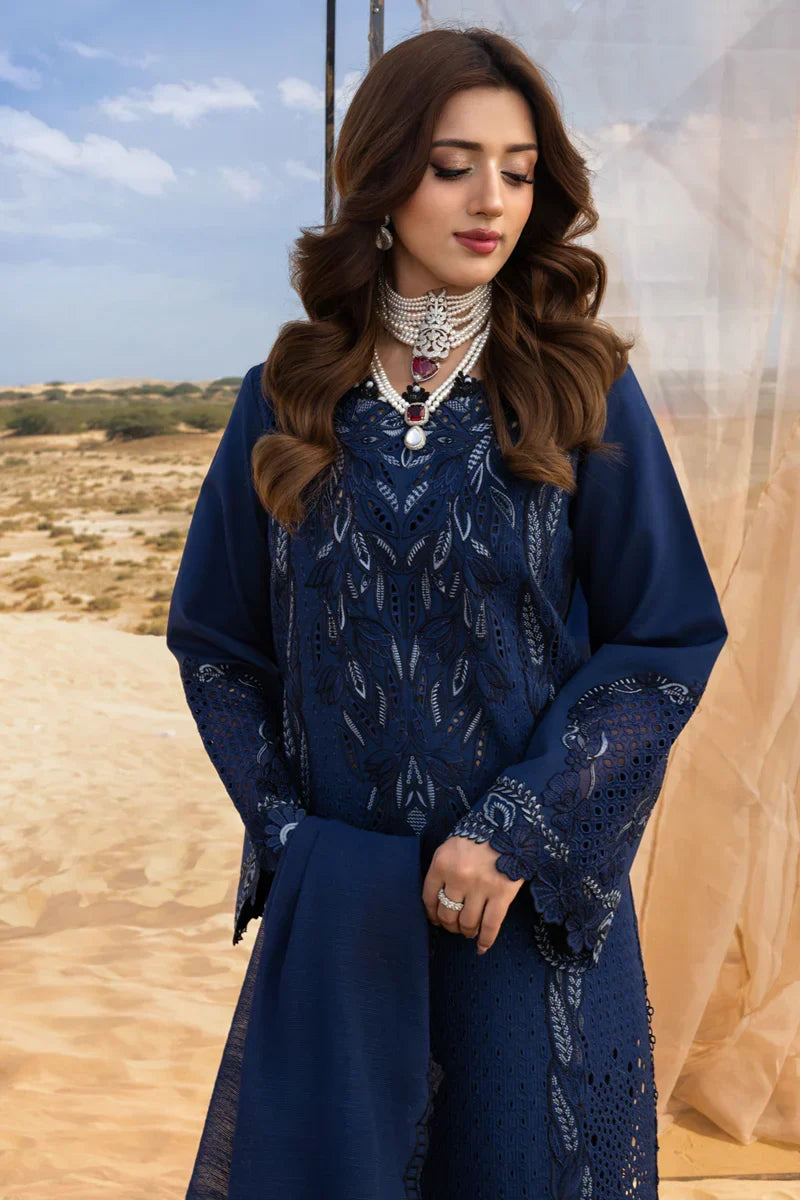 Rang Rasiya Premium Embroidered Lawn Unstitched 3Pc Suit D-15 NATALIA