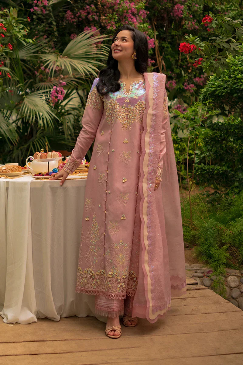 Rang Rasiya Premium Embroidered Lawn Unstitched 3Pc Suit - ALAYNA